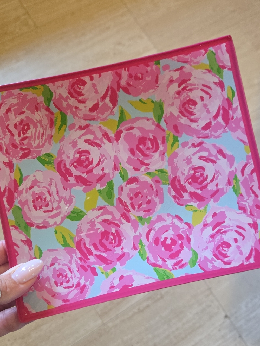 Lilly Pulitzer Pink Floral Trinket Plate